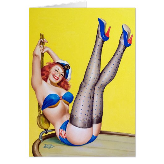 Happy Sailor Pin Up Cards (Front)