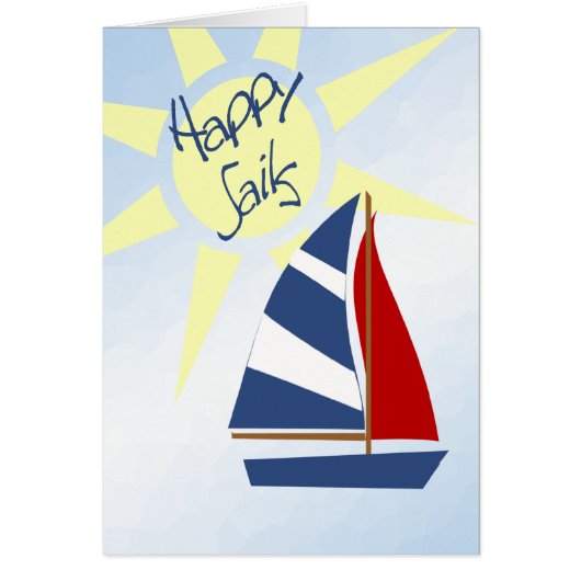 Happy Sails Fair Winds and Following Seas Cards (Front)
