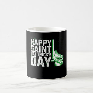 Happy Saint Hat Trick's Day Ice Hockey St Patricks Coffee Mug