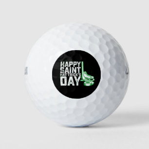 Happy Saint Hat Trick's Day Ice Hockey St Patricks Golf Balls