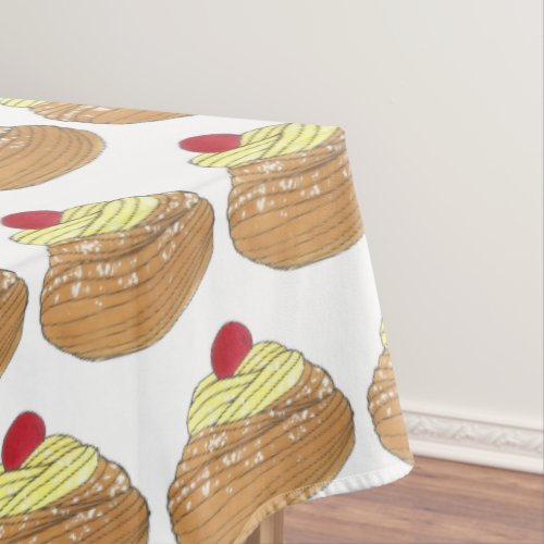 Happy Saint Josephs Day Italian Pastry Zeppole Tablecloth