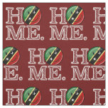 Happy Saint Kitts Flag House Warmer Fabric