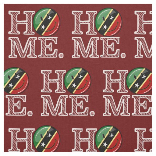 Happy Saint Kitts Flag House Warmer Fabric
