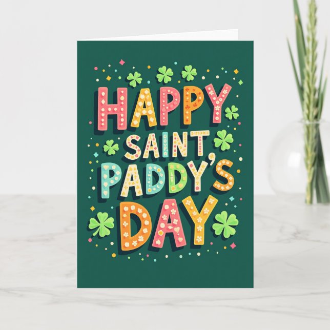 Happy Saint Paddys Day Art Card (Front)