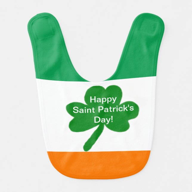 Happy Saint Patrick's Day  Baby Bib (Front)
