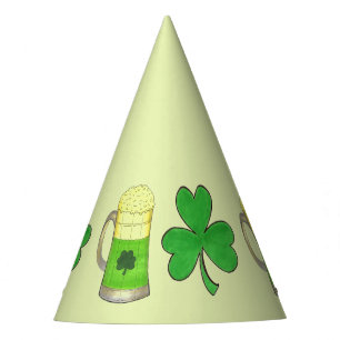 Happy Saint Patrick's Day Beer Green Shamrock Party Hat