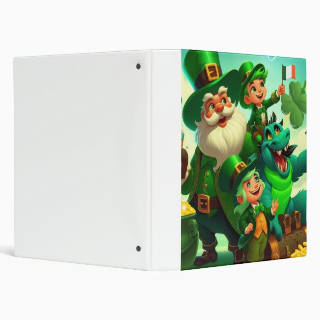 Happy Saint Patrick's Day colorful 3 Ring Binder (Background)
