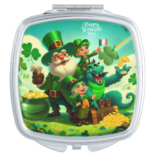 Happy Saint Patrick's Day colorful Compact Mirror