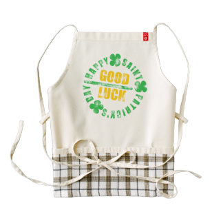 Happy Saint Patricks Day Good Luck Zazzle HEART Apron