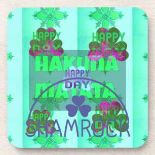 Happy Saint Patrick's Day Hakuna Matata Art Print Coaster