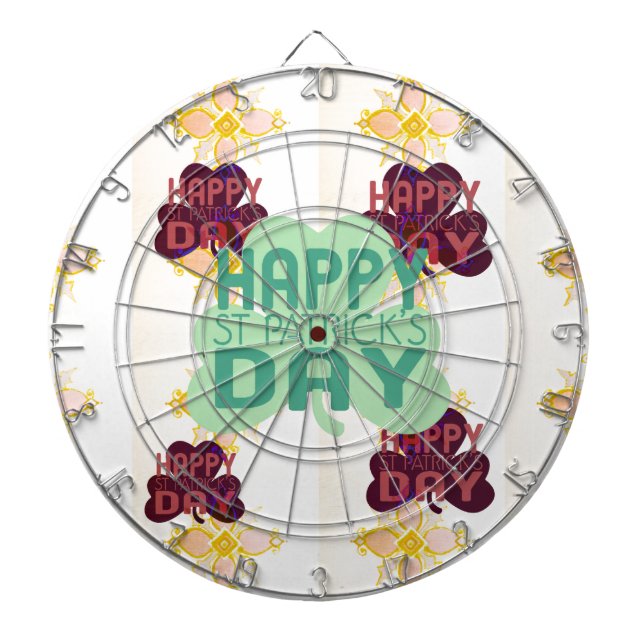 Happy Saint Patrick's Day Lovely Art Print Dart Board (Front)