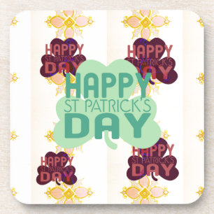 Happy Saint Patrick's Day Lovely Art Print Drink Coaster