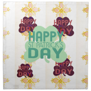 Happy Saint Patrick's Day Lovely Art Print Napkin