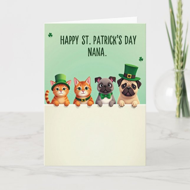 Happy Saint Patricks Day Nana Card (Front)