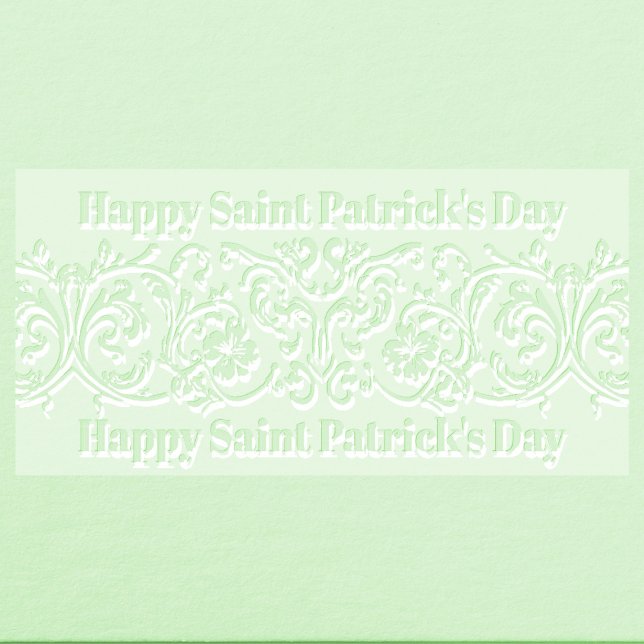 Happy Saint Patrick's Day Ornate Shamrock Border  Embosser (Happy Saint Patrick's Day Ornate Shamrock Border Embosser)