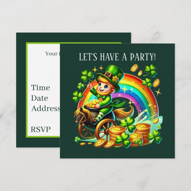 Happy Saint Patrick's Day party  Invitation (Front/Back)