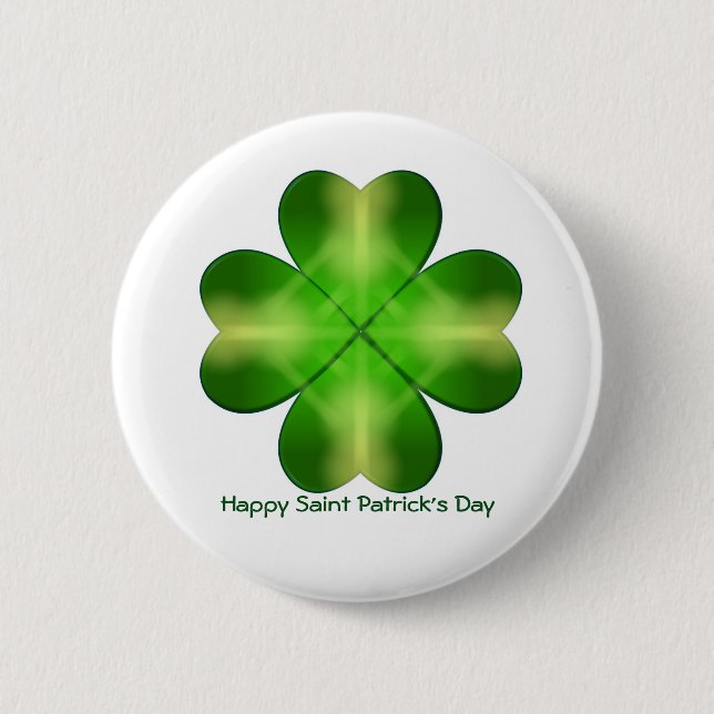 Happy Saint Patrick's Day Pinback Button (Front)
