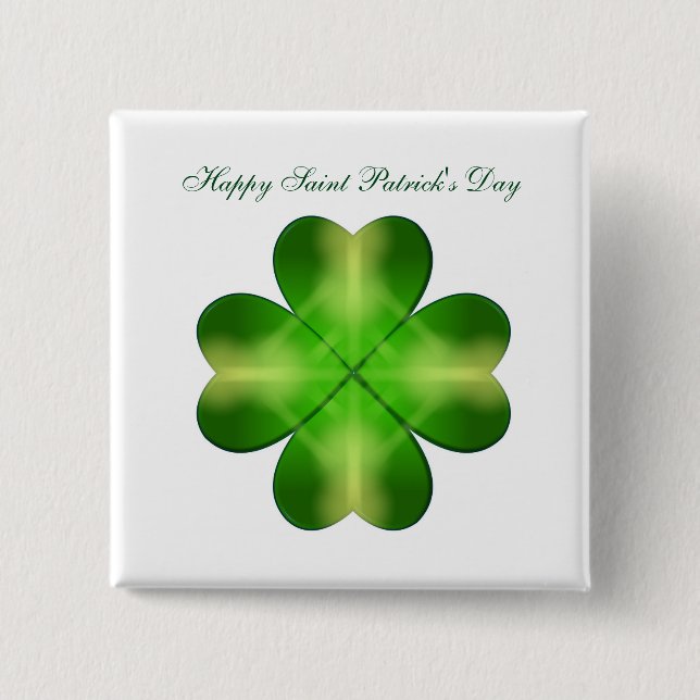 Happy Saint Patrick's Day Pinback Button (Front)