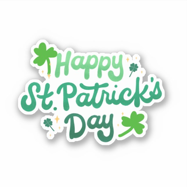 Happy Saint Patrick's Day  Sticker (Front)