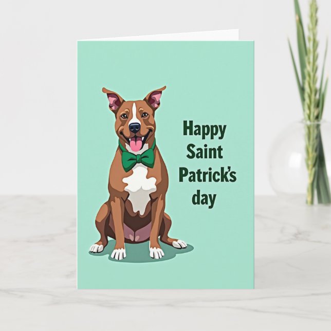 Happy Saint Patricks Dog Day Card (Front)