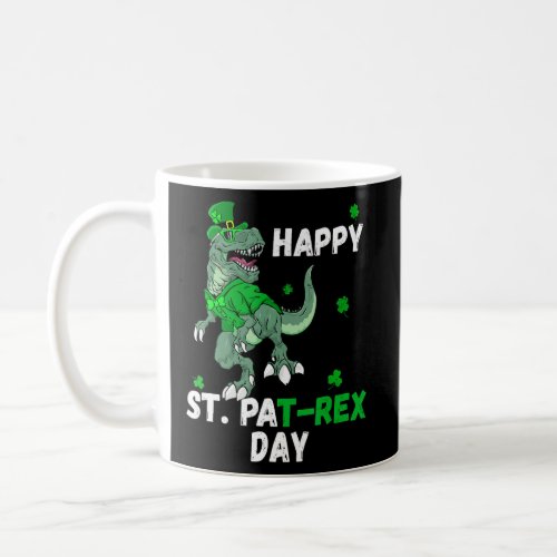 Happy Saint Patricks Pat Rex Day T Rex Dinosaur Ki Coffee Mug