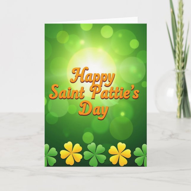 Happy Saint Patties Day Green Card (Front)