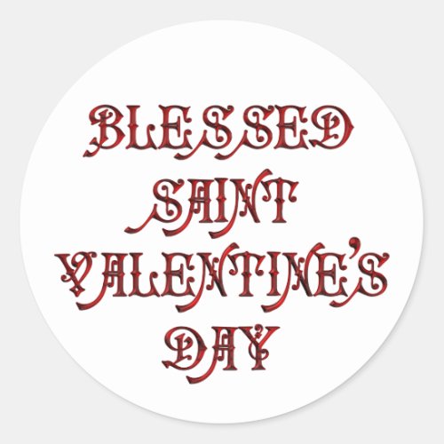 Happy Saint Valentines Day Classic Round Sticker