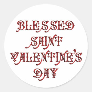 Happy Saint Valentine's Day Classic Round Sticker