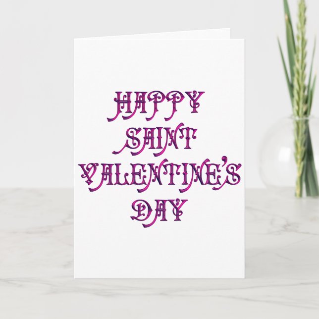 Happy Saint Valentine's Day Holiday Card (Front)