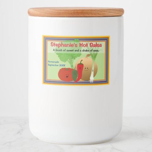 Happy Salsa Personalized Food Label