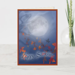 Happy Samhain Moon & Veil Card