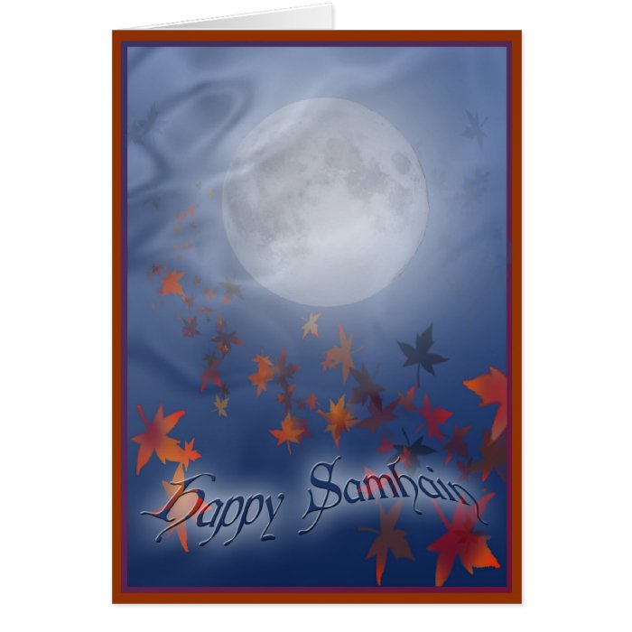 Happy Samhain Moon & Veil Greeting Card