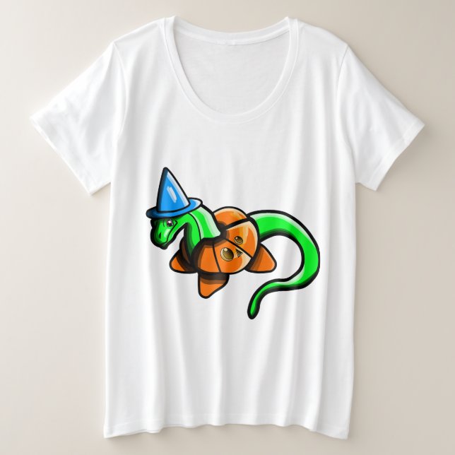 Happy Samhain!! Plus Size T-Shirt (Design Front)