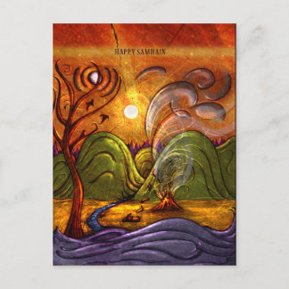 'Happy Samhain' postcard