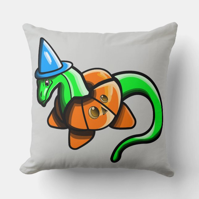 Happy Samhain!! Throw Pillow (Front)