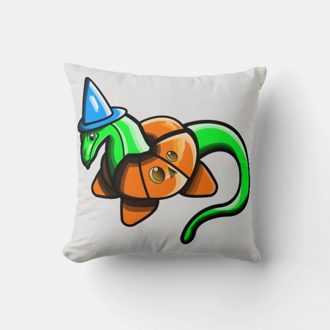 Happy Samhain!! Throw Pillow (Front)