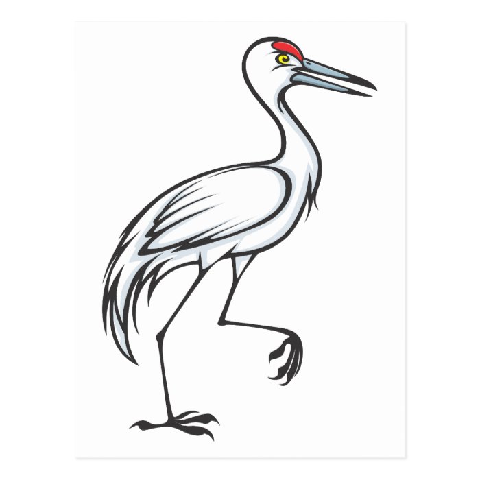 Happy Sandhill Crane Bird Post Card