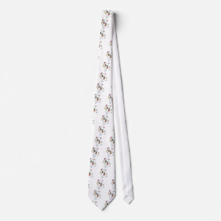 Happy Santa Bear Runs With Bag Neck Tie
