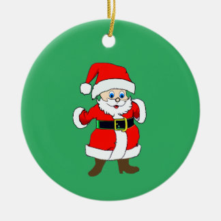 Happy Santa Claus baby Ceramic Ornament