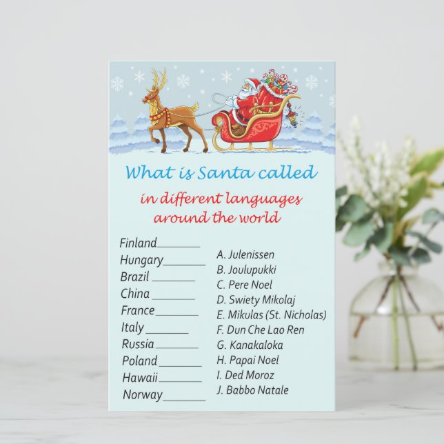 Happy santa claus christmas around the world game (Standing Front)