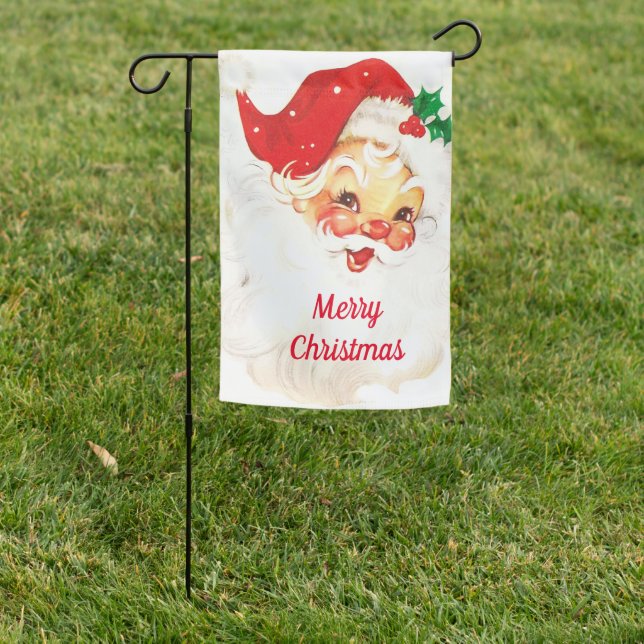 Happy Santa Claus Garden Flag (In SItu)