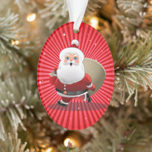 Happy Santa Claus Ornament