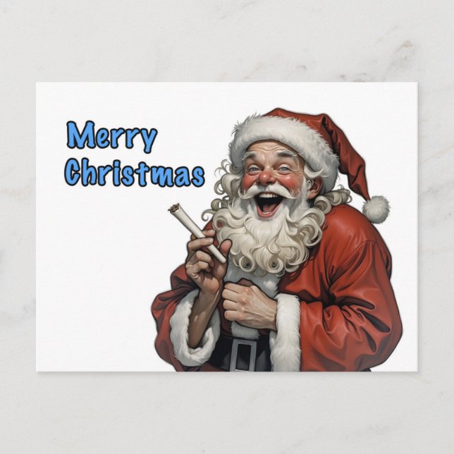 happy santa claus postcard (Front)