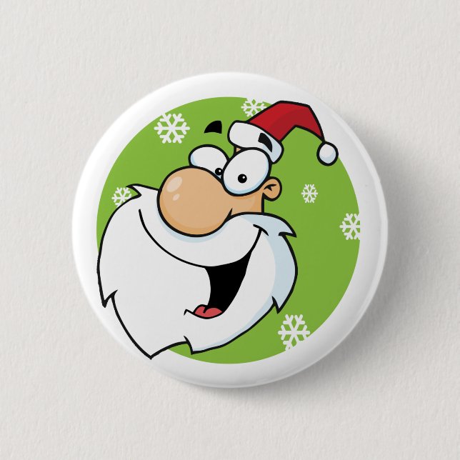 Happy Santa Clause T-shirts and Gifts Button (Front)
