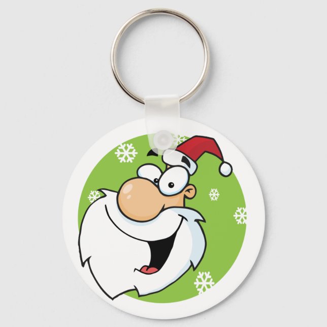 Happy Santa Clause T-shirts and Gifts Keychain (Front)