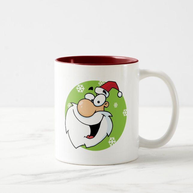 Happy Santa Clause T-shirts and Gifts Two-Tone Coffee Mug (Right)