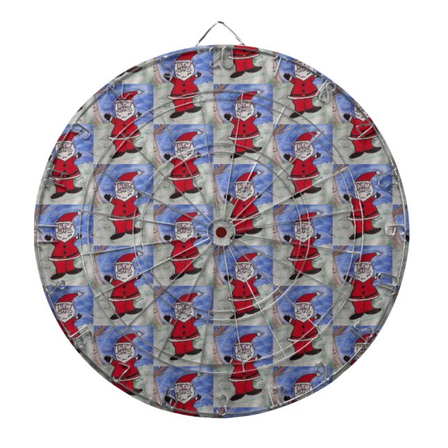 Happy Santa Dart Board (Front)