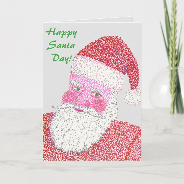 Happy Santa Day Santa Claus Greeting Cards (Front)