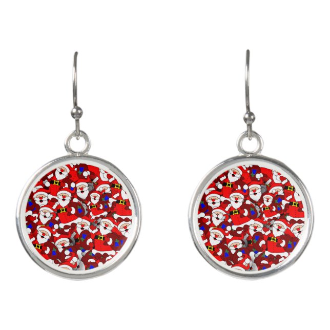 happy santa earrings (Front)