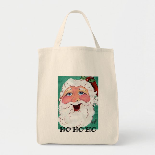 Happy Santa Grocery Tote (Front)